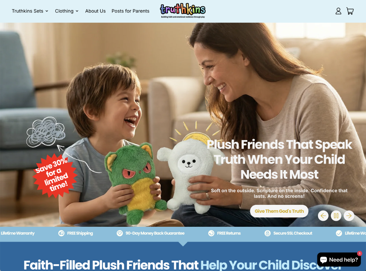 Preview of the Truthkins website